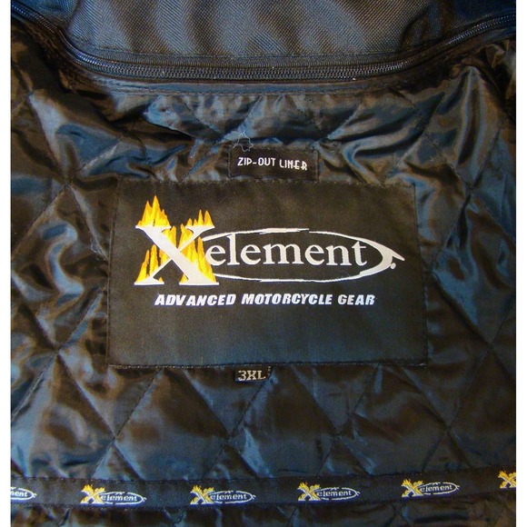 NEW! Xelement Motorcycle Jacket BIG & TALL Black/Gray Zip Out Liner SIZE 3XL  AC - Picture 2 of 15